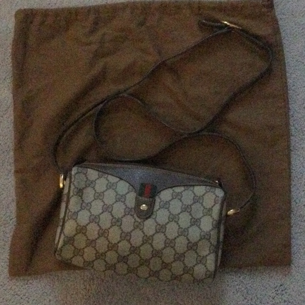 Gucci Brown Monogram Crossbody Bag